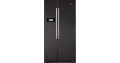 Haier HRF628DN6 American Fridge Freezer Obsidian Black